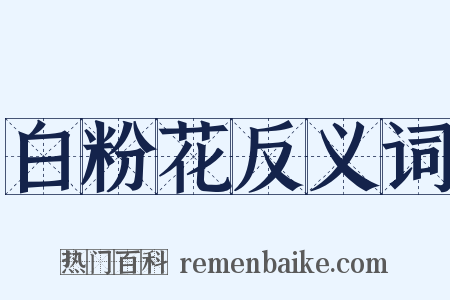 白粉花反义词是什么意思的图片
